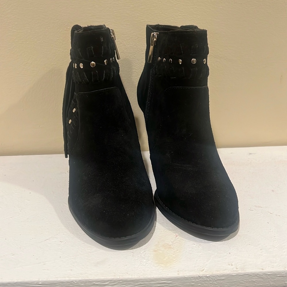 INC Black Suede size 8 Western Boot